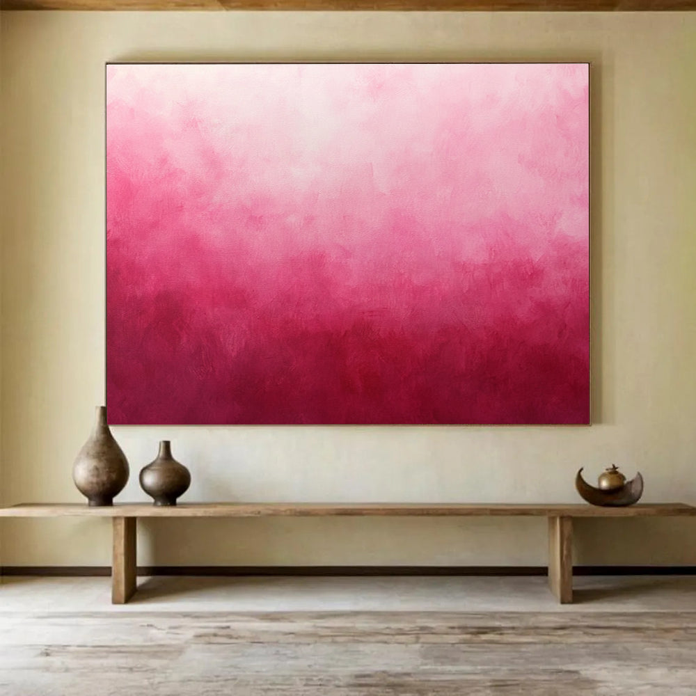 Pink Gradient Abstract Painting with Soothing Ambiance ABS429