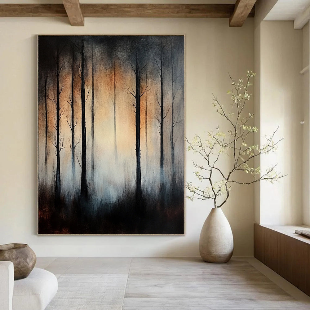 Misty Forest - Ethereal Landscape Abstract Painting GAB0625
