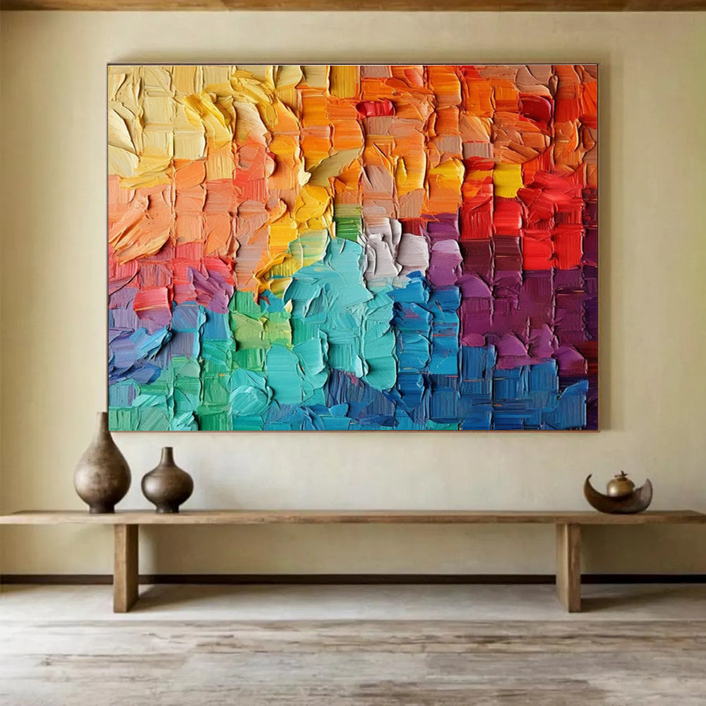 Rainbow Palette Abstract Painting for Creative Children's Playrooms YHT299