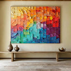Rainbow Palette Abstract Painting for Creative Children's Playrooms YHT299