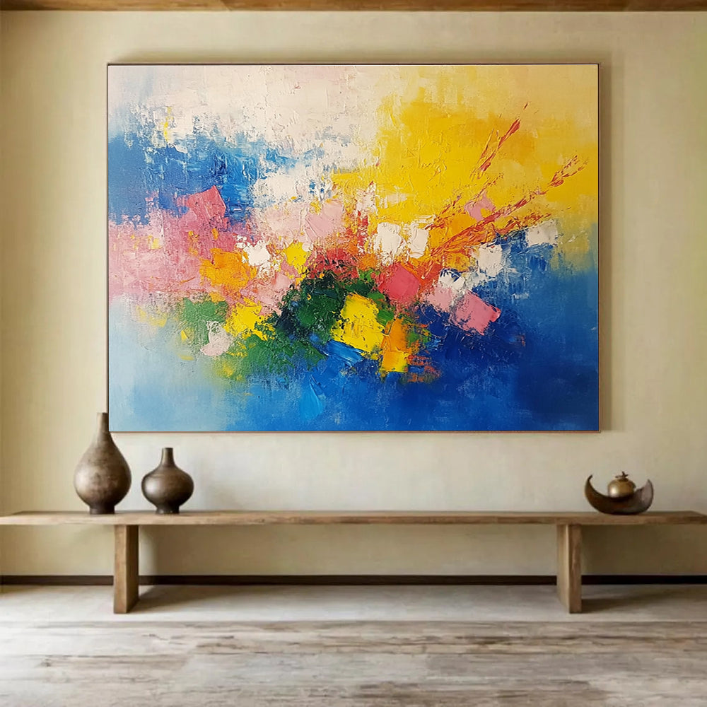 Explosive Color with Dynamic Composition Abstract Painting ABS349