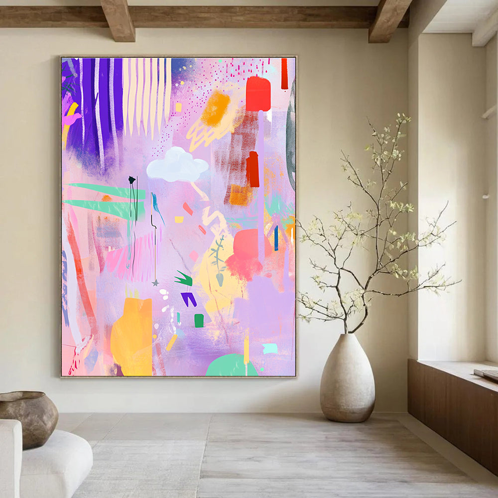 Pastel Dreamscape Abstraction - Whimsical Surreal Art GAB0384