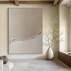 Minimalist Curved Line Abstract Painting for Contemporary Art Galleries GAB1275