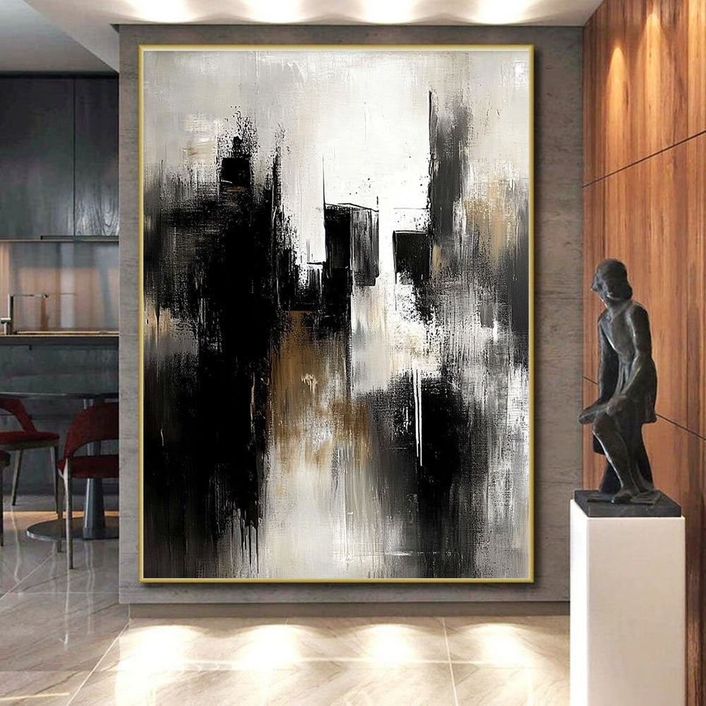 Urban - like Abstract Scene Painting with Shadowy Mystery WINK358