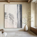 Gray - White Textured Abstract Detail Painting for Art - Centric Nooks HENG399