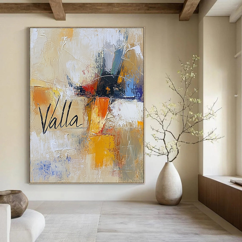 Colorful Abstract Painting with “Valla” for Personalized Art Spaces GAB1059