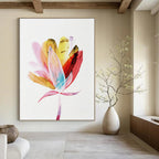 Colorful Abstract Flower Painting for Bright - Themed Kitchens HENG215
