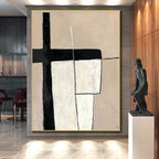 Minimalist Geometric Abstract Painting with Clean Simplicity WINK296