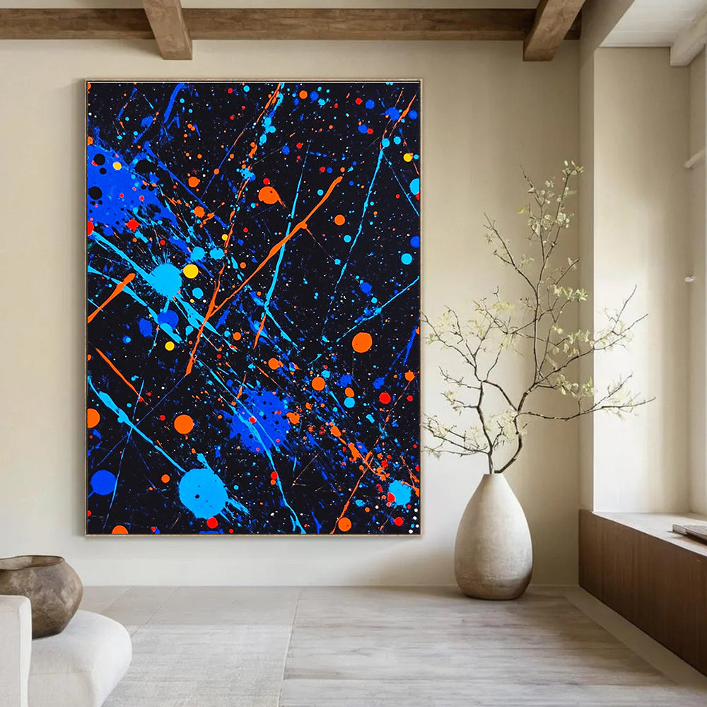 Colorful Splatter Abstract Painting for Vibrant Spaces GAB1450