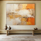 Warm Tones Abstract Painting for Inviting Interiors YHT095