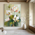 Lotus Flower Abstract Painting for Zen Gardens GAB0778