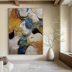 Colorful Organic Shapes Abstract Painting for Creative Art Studios HENG463