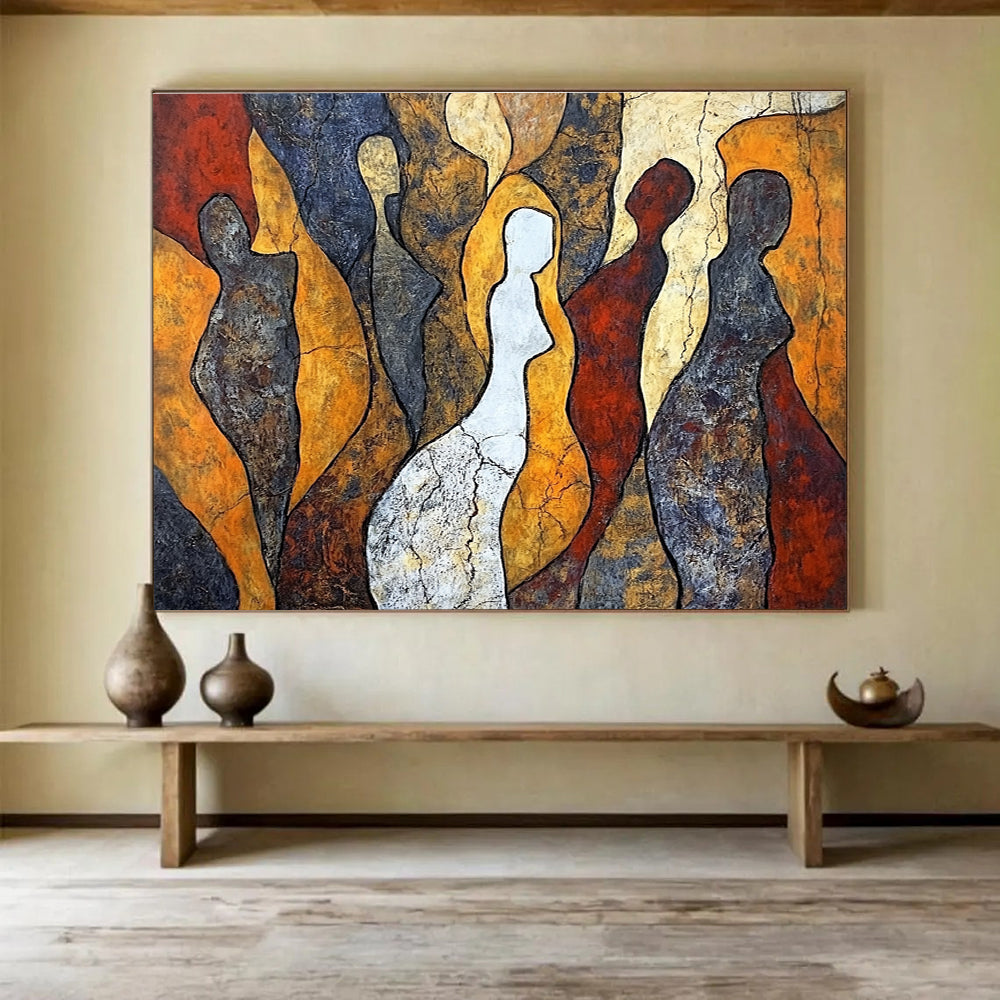 Earth - Toned Abstract Figures  Timeless Humanity ABS112