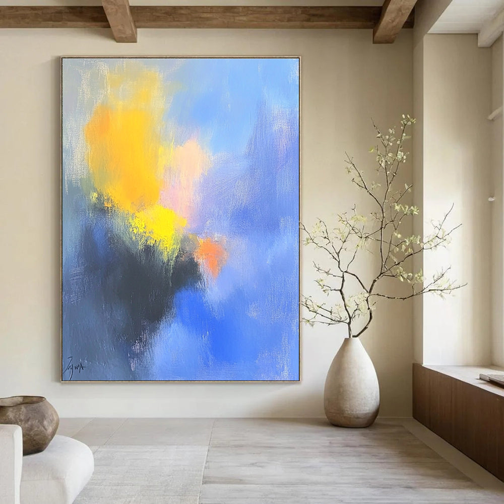 Soft Color Abstract Painting for Relaxing Nurseries GAB0758