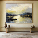 Yellow - Green Landscape Abstract Painting ABS238