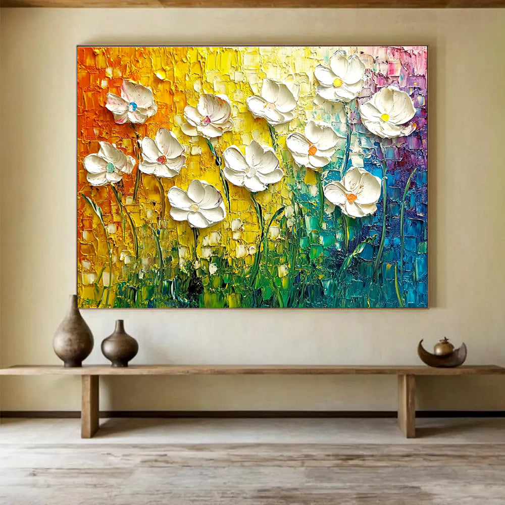 3D Flower Abstract Painting with Textured Realism ABS430