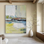 Vibrant Abstract Landscape Abstract Painting for Art Gallery Installations HENG052