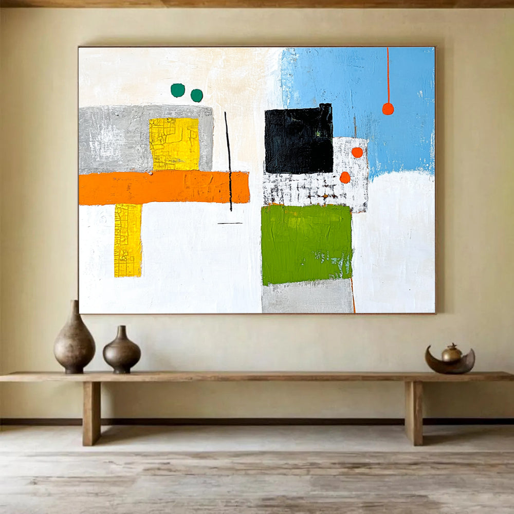 Color - Block Abstract Painting with Vibrant Geometric Shapes ABS258
