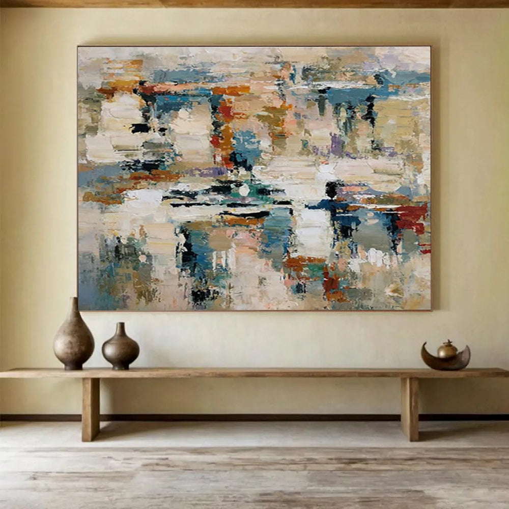 Colorful Abstract Mosaic Painting for Vibrant Interiors YHT012