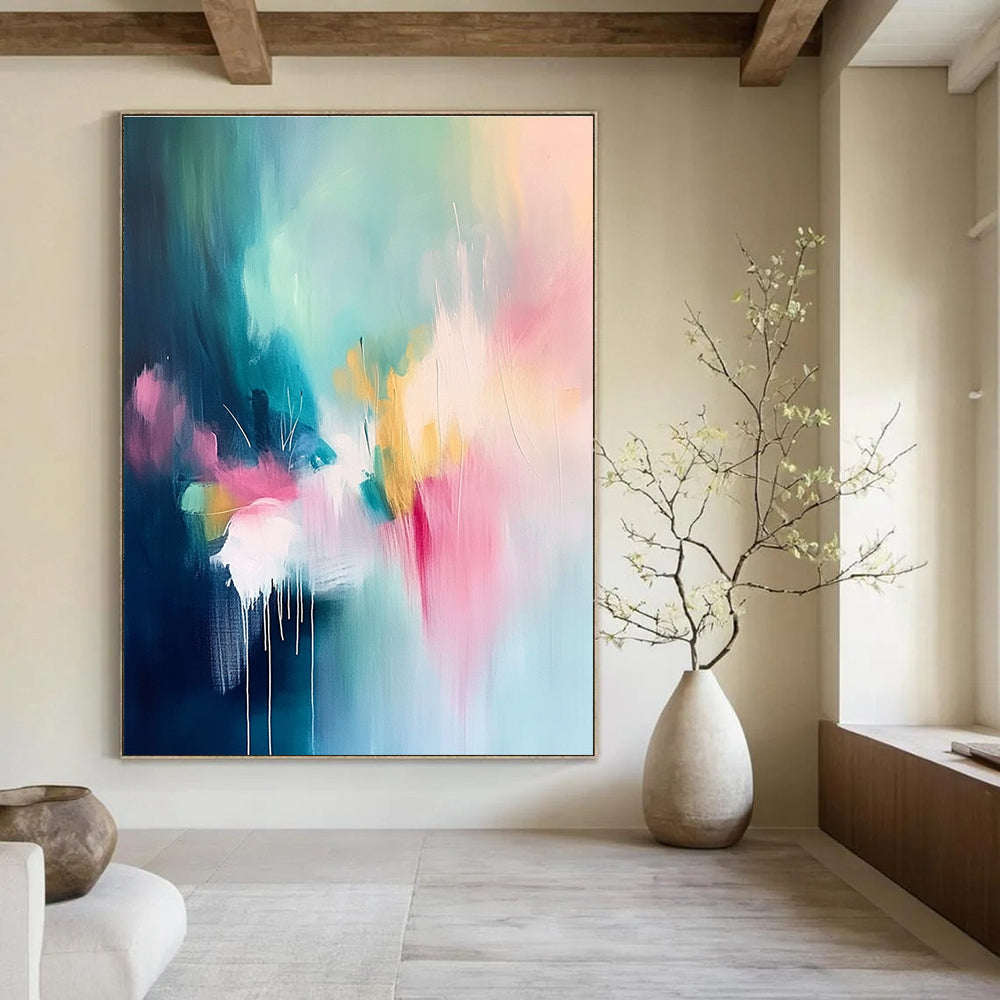 Colorful Fluid Abstract Painting for Creative Office Break Areas GAB1232