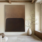 Brown Textured Minimalism Abstract Painting with Subtle Layers GAB0072