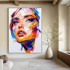 Vibrant Color - Block Portrait Abstract Painting: Energetic Hues & Individuality GAB0952