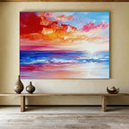Colorful Sunset Beach Abstract Painting ABS234