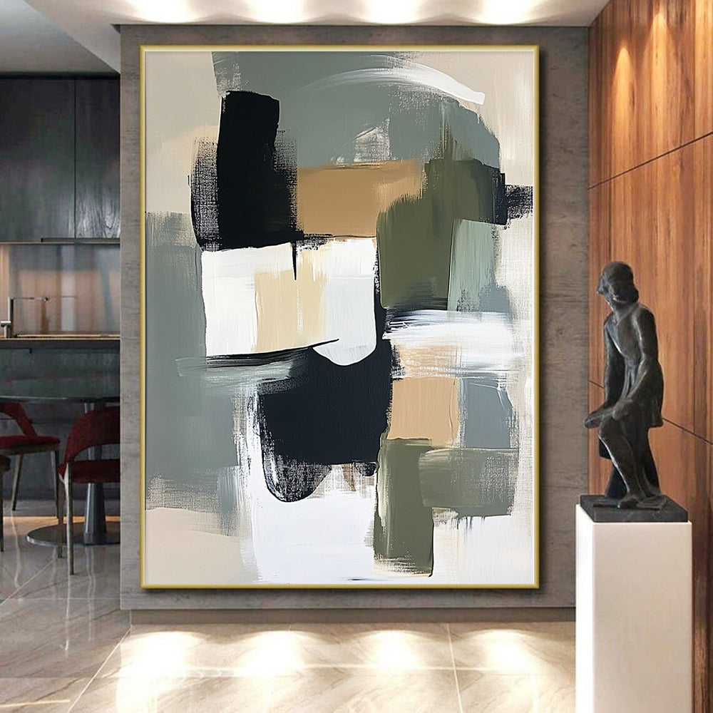 Earth - Toned Abstract Painting with Warm Harmony WINK695