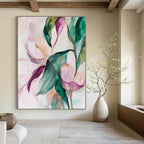 Soft Floral Abstract Painting for Romantic Bedrooms GAB0774