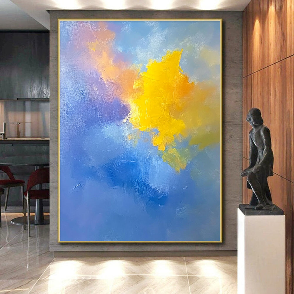 Colorful Abstract Sky Painting with Dreamy Radiance WINK396