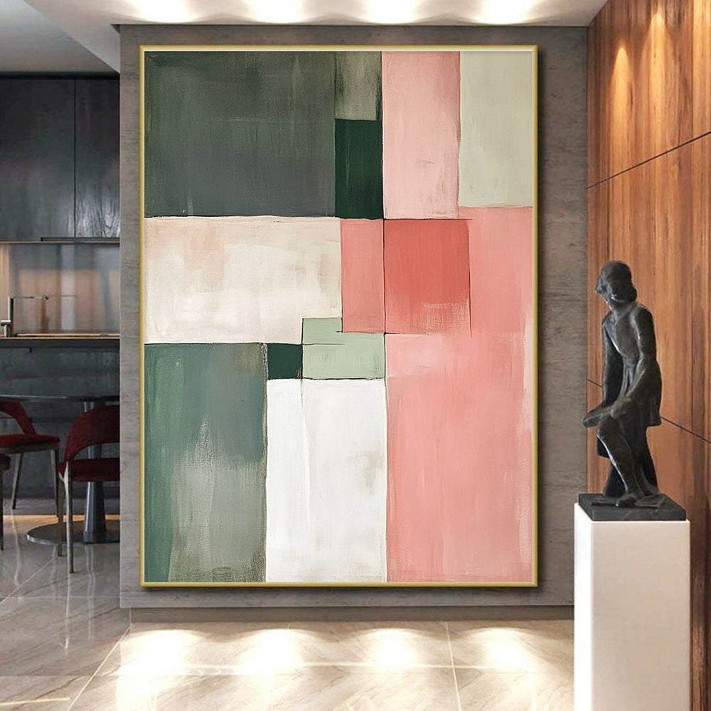 Subtle Color Blocks Abstract Painting with Calm Sophistication WINK154