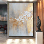 Gold Beige Abstract Painting with Subtle Opulence WINK738