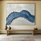 Blue Wave on Gray  Bold Simplicity ABS044