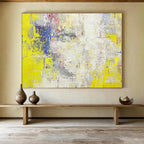 Vibrant Abstract Expression Painting with Bold, Energetic Colors ABS528