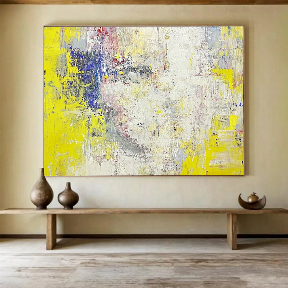 Vibrant Abstract Expression Painting with Bold, Energetic Colors ABS528