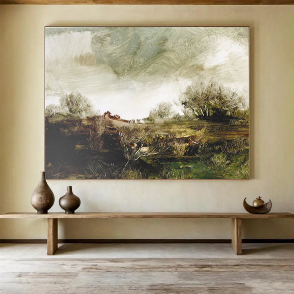 Textured Landscape Abstract Painting for Art Galleries YHT122