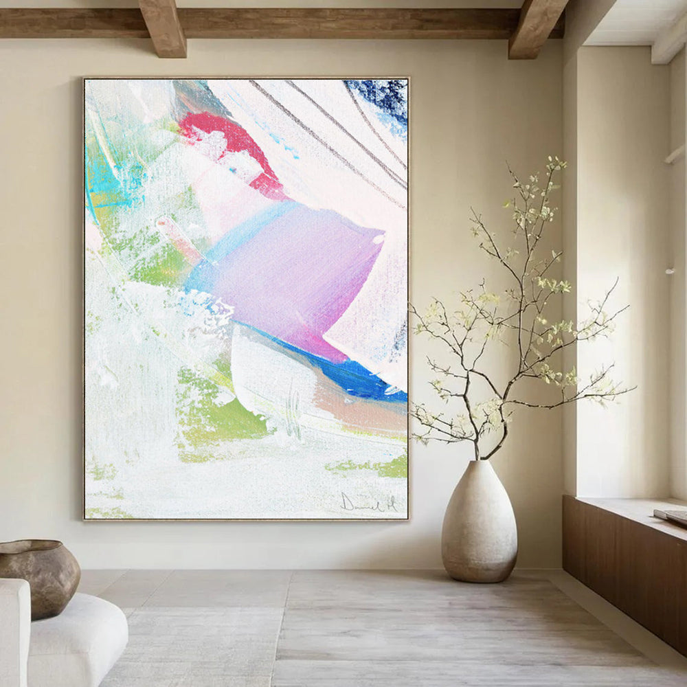 Colorful Abstract Expression Painting for Creative Kids’ Spaces HENG149