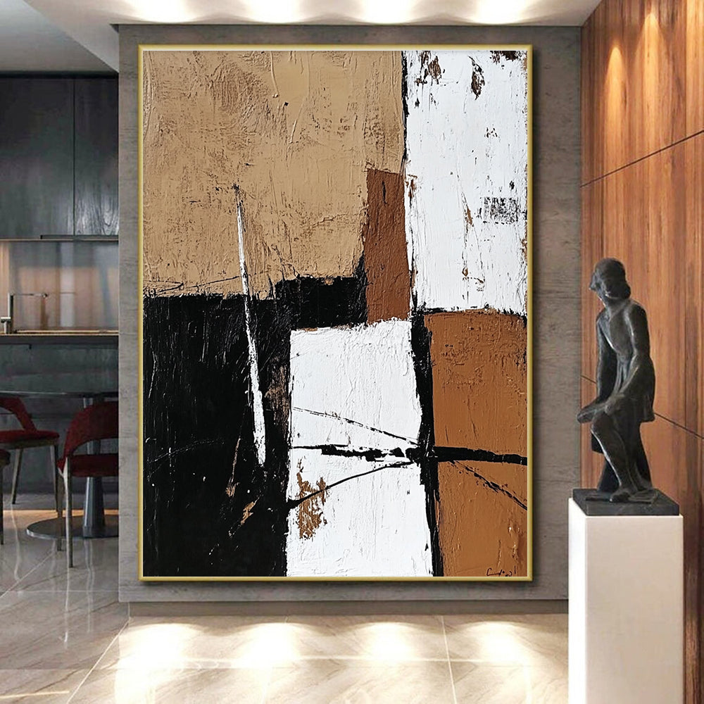Earthy Tones Abstract Painting with Rustic Harmony WINK354