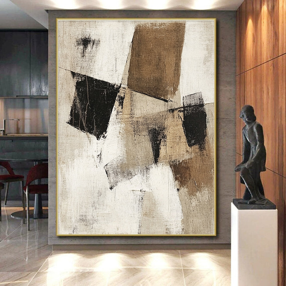 Textured Neutrals Abstract Painting with Rustic Charm WINK802