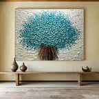 Blue Blossom Tree Abstract Painting for Modern Lobby Spaces YHT213