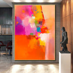 Colorful Abstract Burst Painting with Vibrant Energy WINK533