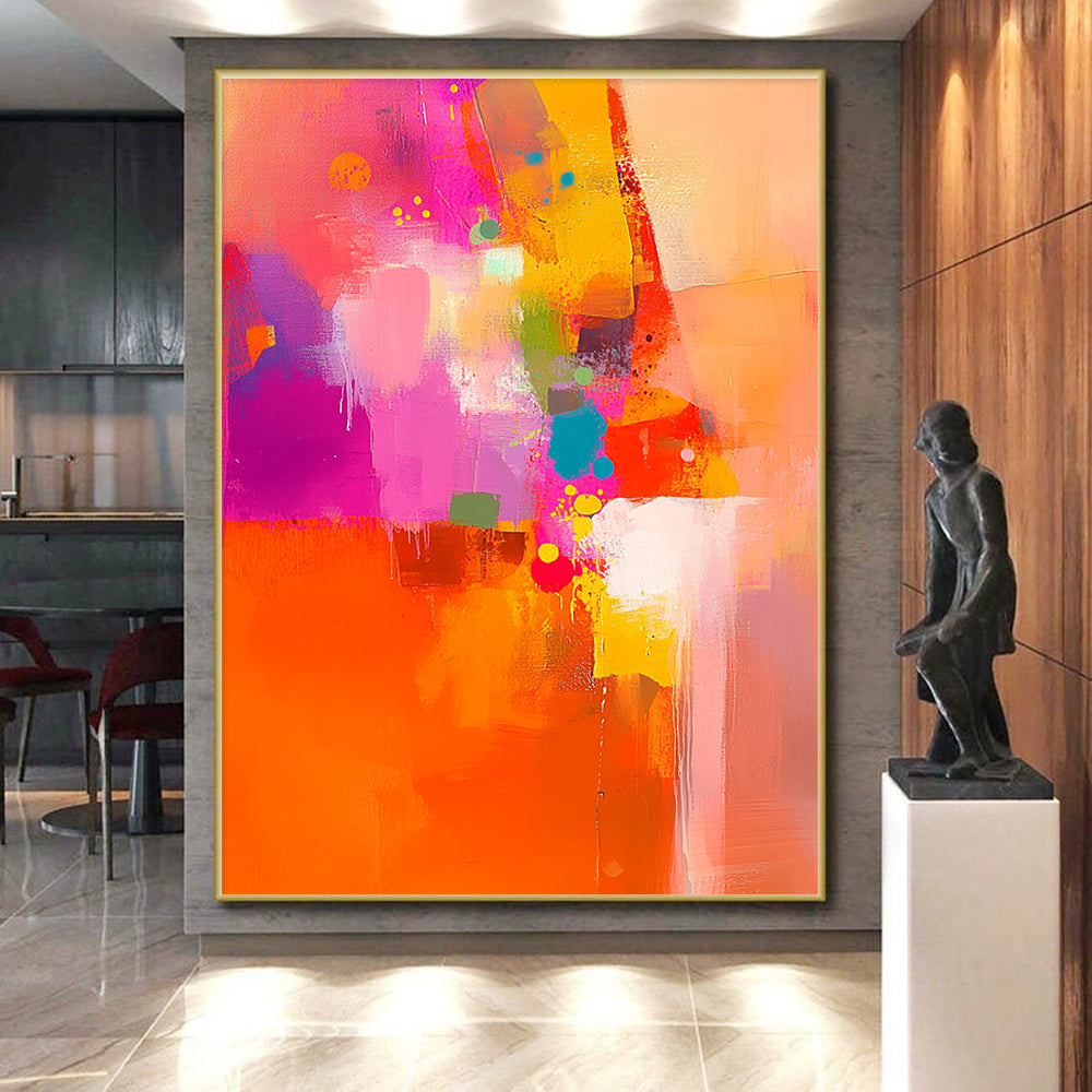 Colorful Abstract Burst Painting with Vibrant Energy WINK533