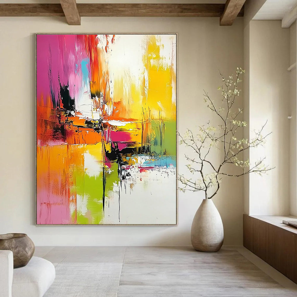 Colorful Urban Abstract Painting for Creative - Themed Coworking Spaces GAB0938