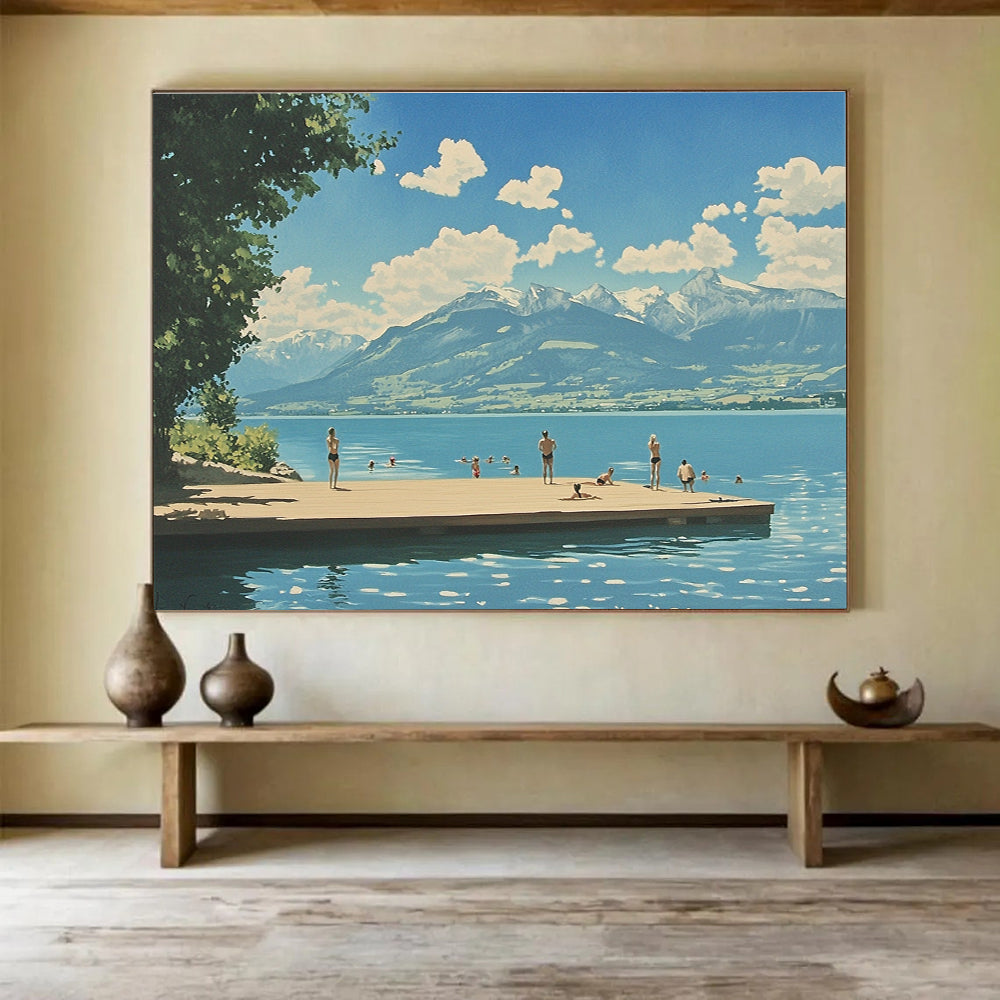 Lakeside Summer Scene  Serene Leisure ABS063