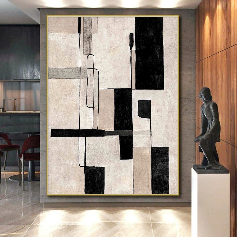 Minimalist Geometric Abstract Painting with Clean Simplicity WINK322
