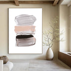 Stacked Color Block Abstract Painting for Modern Nursery Rooms HENG184