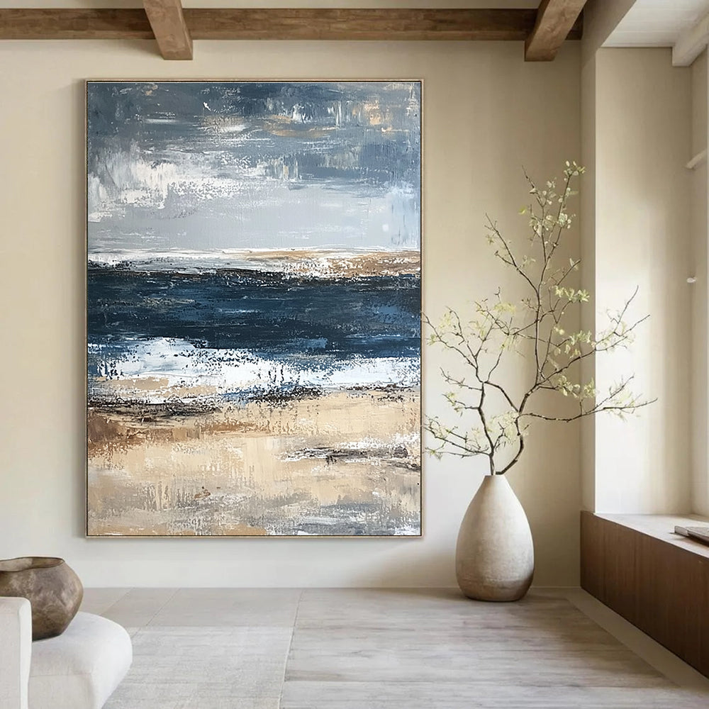 Coastal Abstract Painting for Relaxing Beach Houses GAB0804