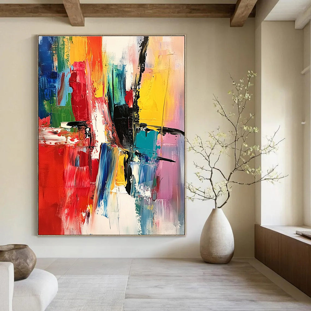Color Explosion Abstract Painting for Creative Workspaces GAB1139