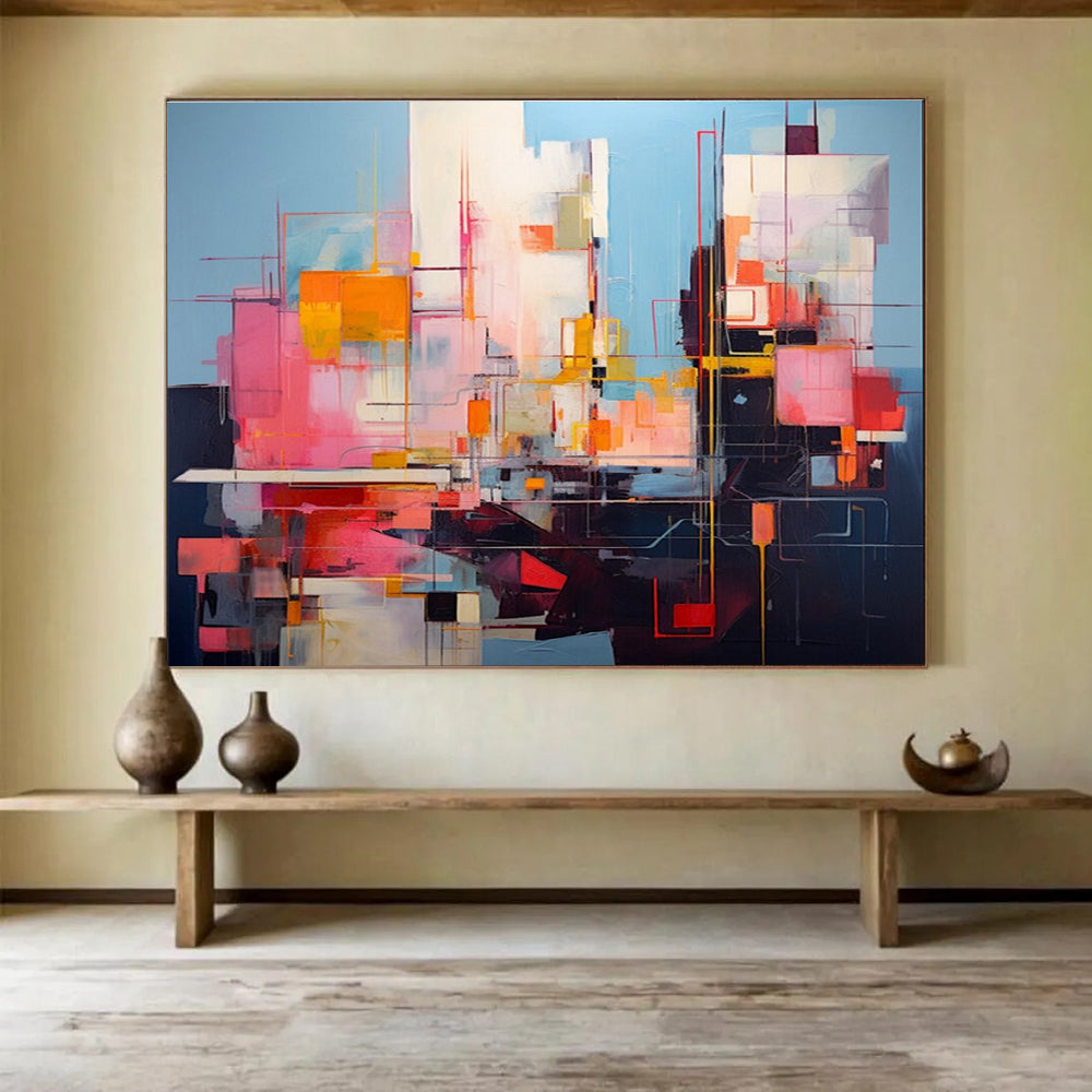 Colorful Urban Abstract Painting for Creative Hubs YHT019