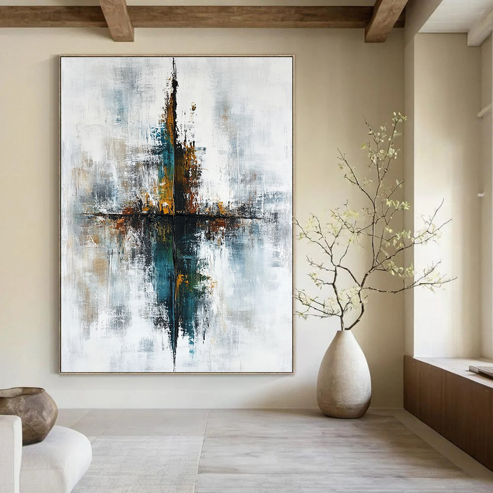 Reflective Abstract Form - Symmetrical Abstract Painting GAB0644
